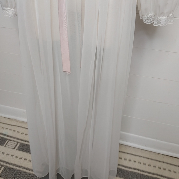Vintage Slumber Suzy White Sheer Peignoir Size M - Picture 4 of 16